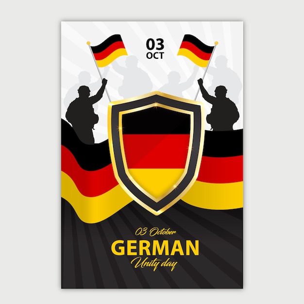 German Unity day template