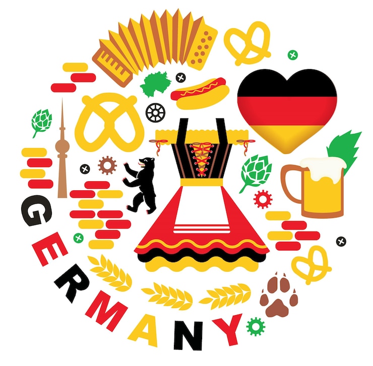 Vector germany elements collection. oktoberfest festival.