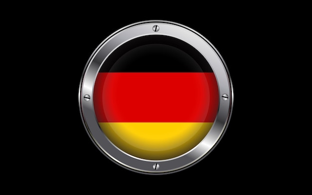 Vector germany flag in 3d vector