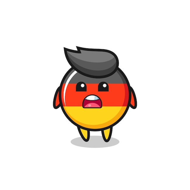 Germany flag badge illustration with apologizing expression saying i am sorry