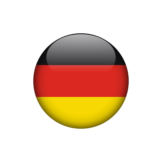 Germany Flag Circle Button Vector Template