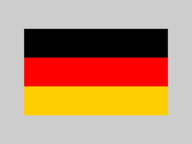 Germany flag official colors and proportion vector illustration