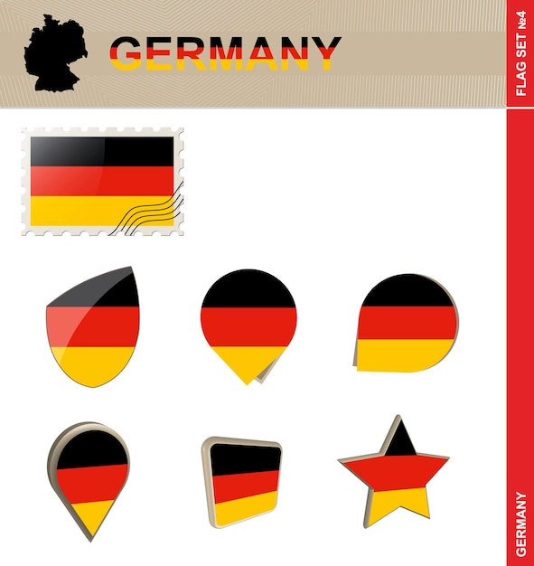 Germany Flag Set Flag Set 4 Vector