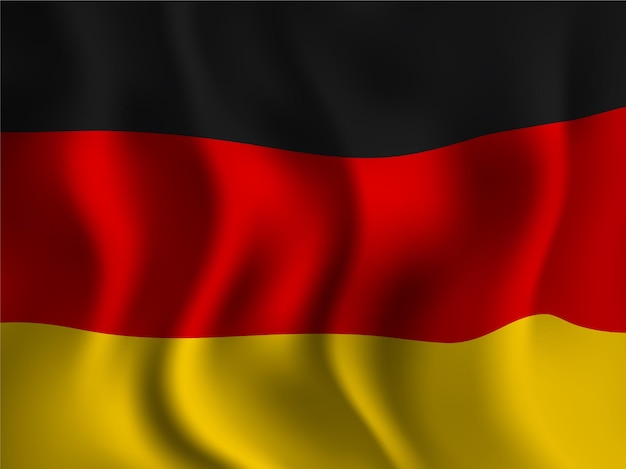 Germany flag wavy style for independence day