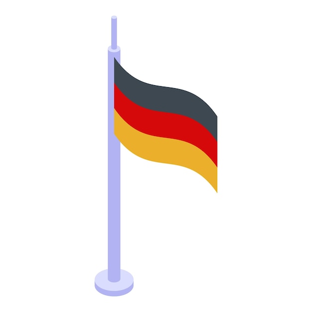 Vector germany foreign language flag icon isometric of germany foreign language flag vector icon for web design isolated on white background