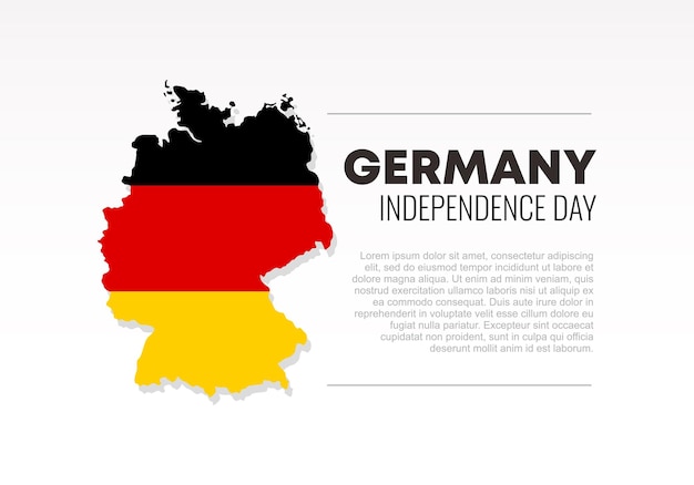 Germany independence day background with german flag for national celebration on October 3