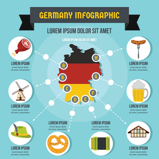 Vector germany infographic concept, flat style