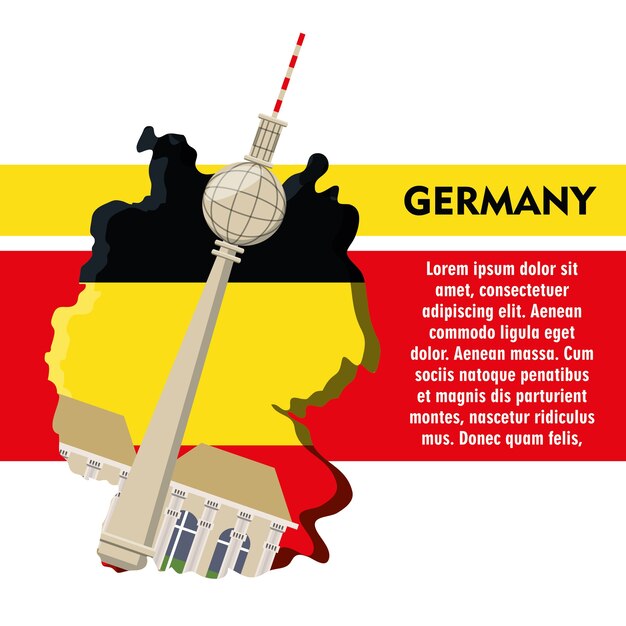 Vettore design infografico di germania