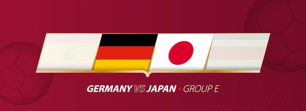 Germany Japan football match illustration in group A