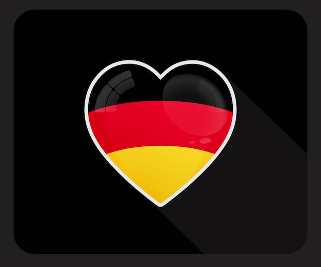 Vector germany love pride flag icon