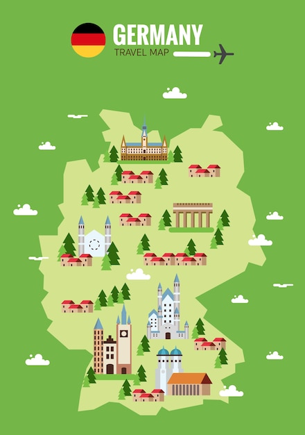 Vector germany map background