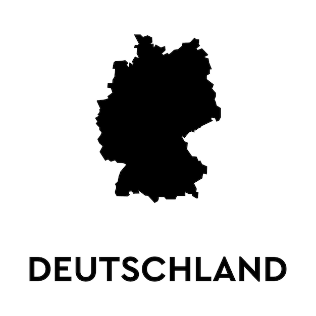 Germany map isolated on white background Vector template