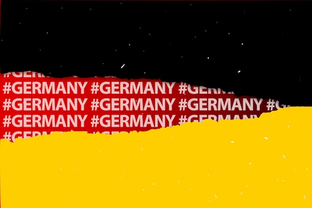 Vector germany national country flag banner with text vector illustration