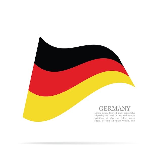Icona vettore sventola bandiera nazionale della germania