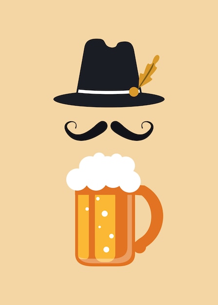 Germany oktoberfest beer icons image