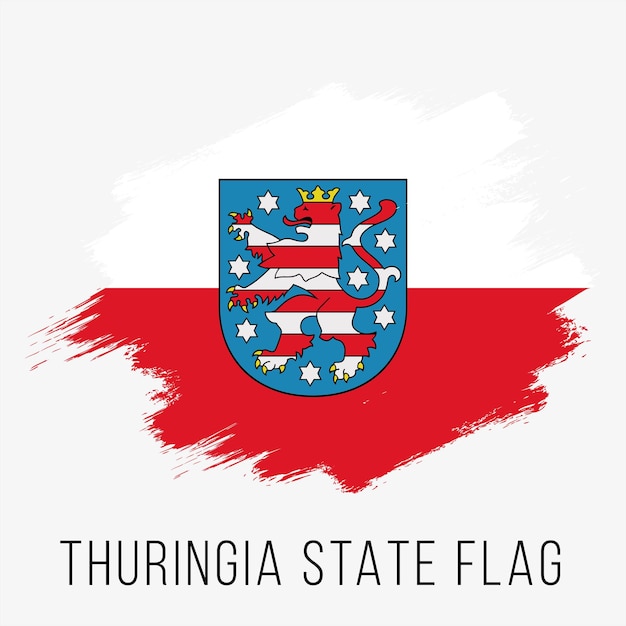 Germany State Thuringia Vector Flag Design Template Thuringia Flag for Independence Day