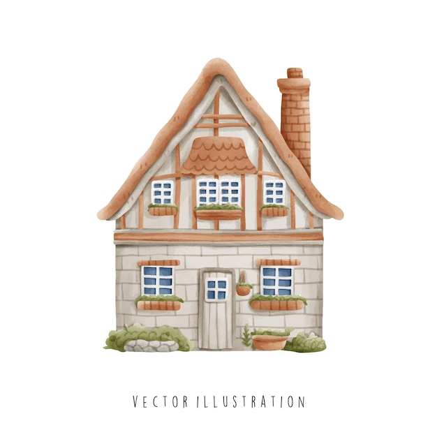 Vector germany symbolgerman style housevector illustration