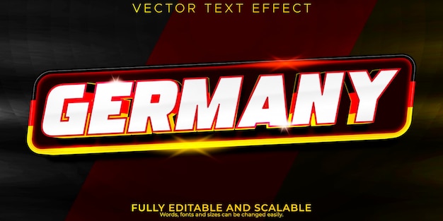 Germany text effect editable german flag national text style