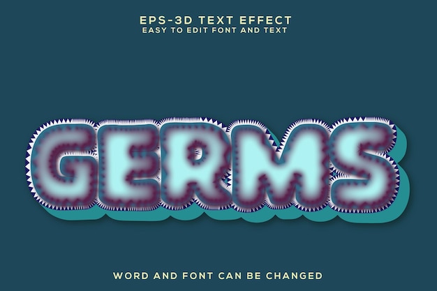 Germs 3d tekst effect