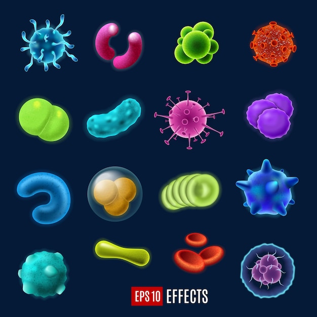 Vector germs viruses and bacteria vector