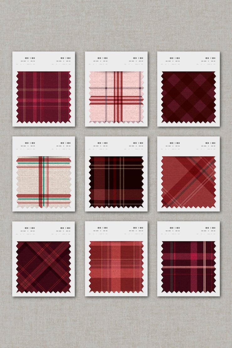 Vector geruit patroon stof monster staal ontwerp element vector set