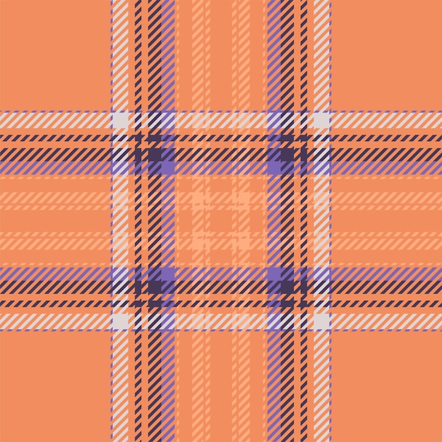 Geruit ruitpatroon in oranje en rode kleuren Naadloze stoftextuur Tartan textielprint