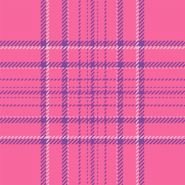 Geruit ruitpatroon in roze Naadloze stoftextuur Tartan textielprint