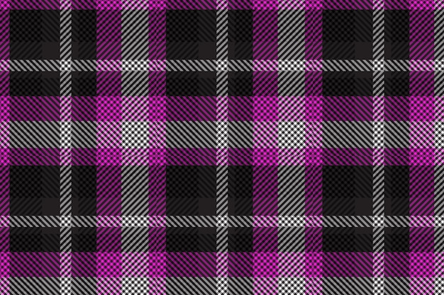 Geruite patroon naadloze vector Donker getextureerde tartan check background