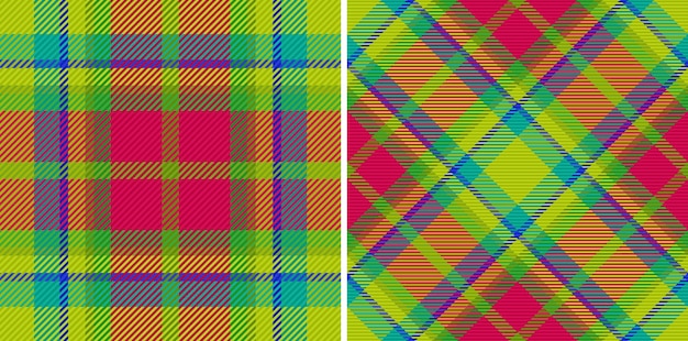 Geruite tartan patroon Textuur naadloze stof Achtergrond vector check textiel