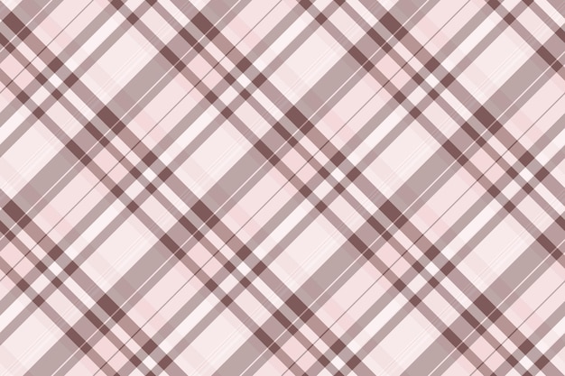 Geruite textuurcontrole van tartan vector naadloos met een patroon achtergrondtextiel in pastel en witte kleuren