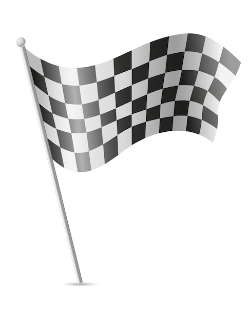 Geruite vlag voor auto race vectorillustratie