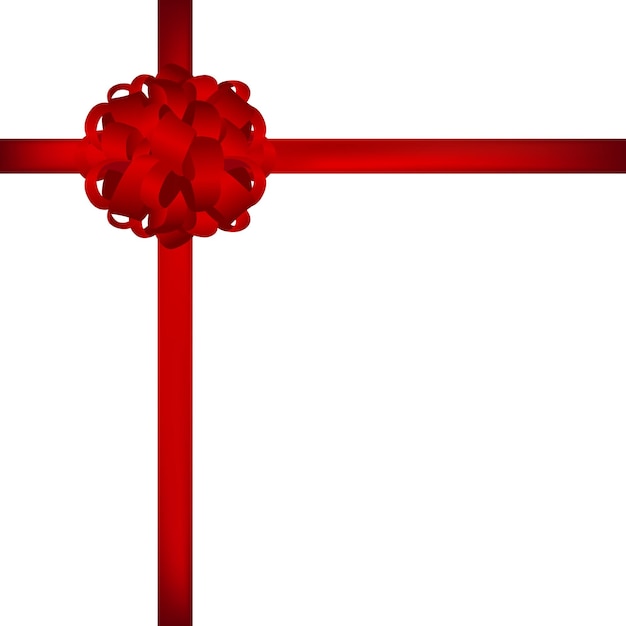 Vector geschenk in een doos met een rode strik op een witte achtergrond vector