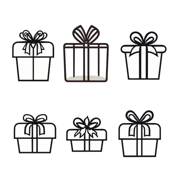 Geschenkdoos pictogram Cadeauverpakking symbool Verrassende geschenkdoos tekent vectorillustratie