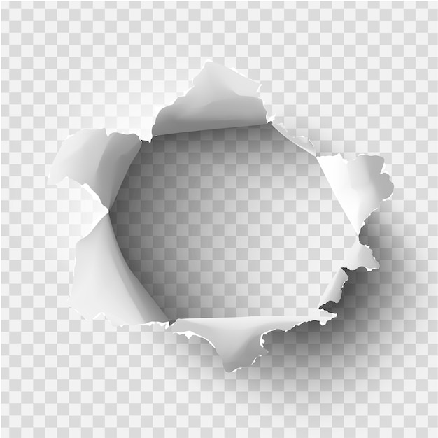 Gescheurd papier met gaten