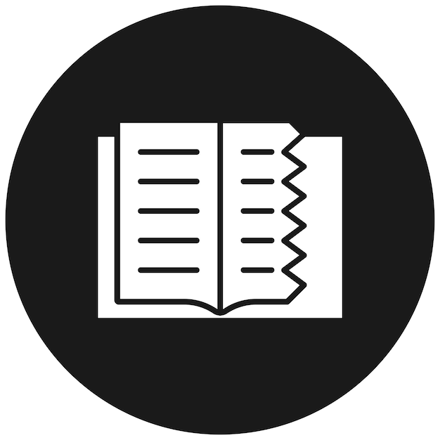 Gescheurde boekvectoricone Kan worden gebruikt voor bibliotheekiconset