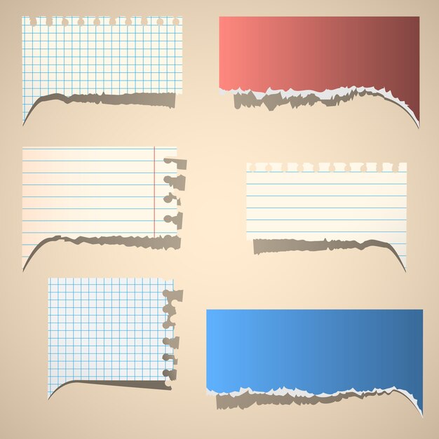 Vector gescheurde papieren tekstballonnen