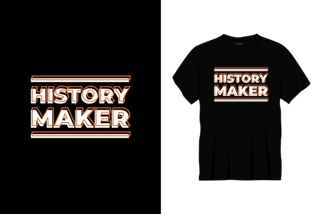 Geschiedenis maker typografie t-shirt ontwerp