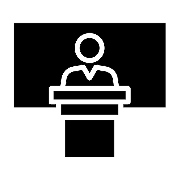 Geschiedenis van vectorontwerp Lecture Icon Style
