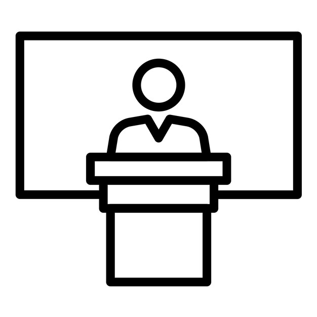 Geschiedenis van vectorontwerp Lecture Icon Style