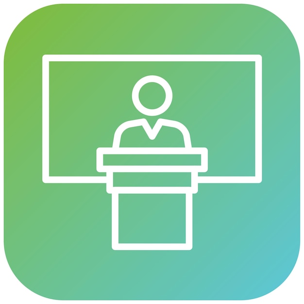 Geschiedenis van vectorontwerp Lecture Icon Style