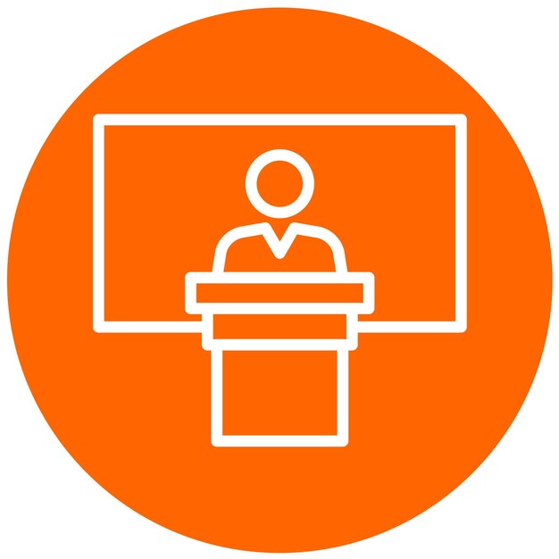 Geschiedenis van vectorontwerp Lecture Icon Style