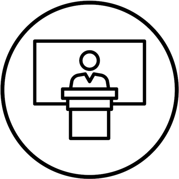 Geschiedenis van vectorontwerp Lecture Icon Style