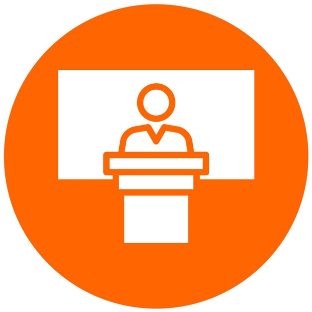 Geschiedenis van vectorontwerp Lecture Icon Style