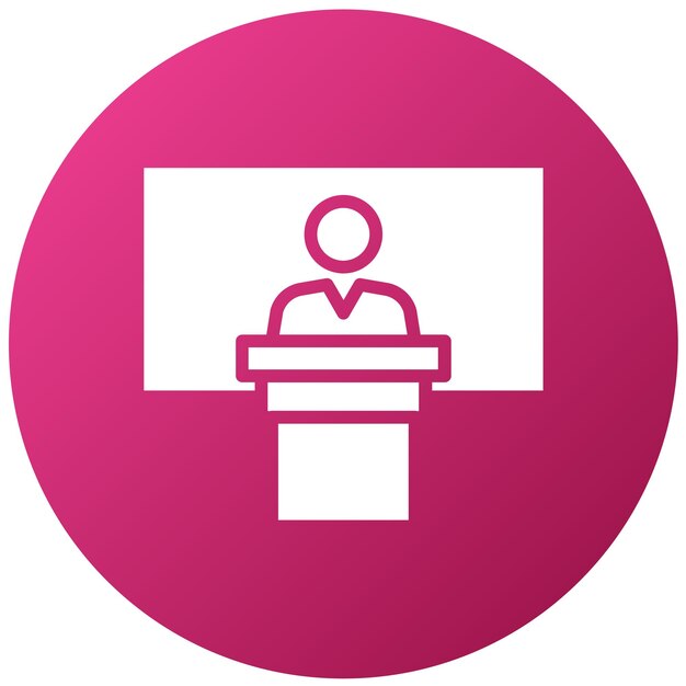Geschiedenis van vectorontwerp Lecture Icon Style