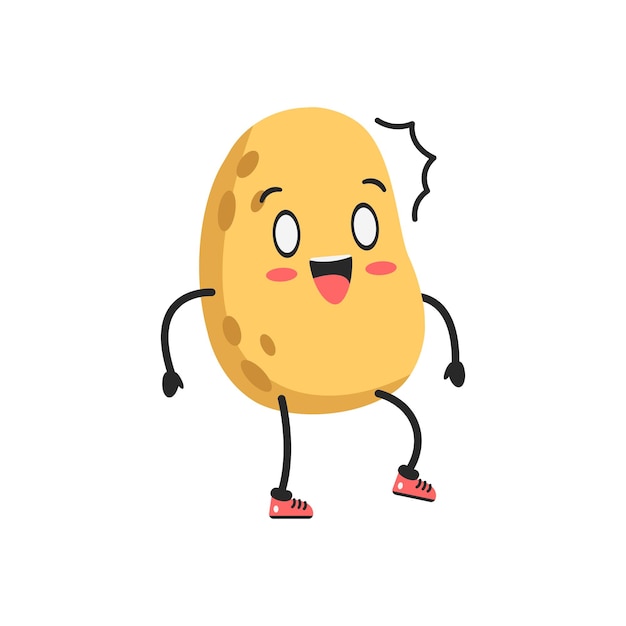 Geschokte Aardappel Illustratie