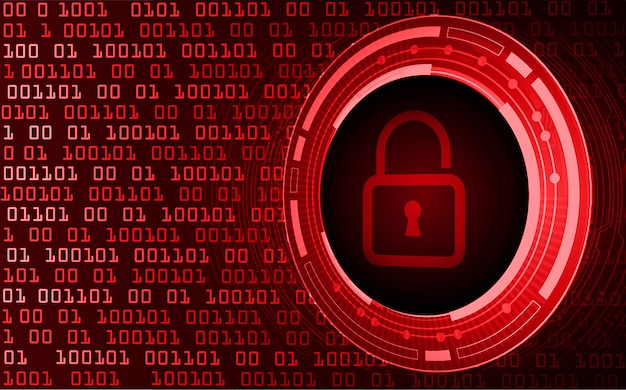 Gesloten hangslot digitale achtergrond, cyberbeveiliging
