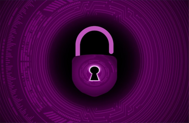 Gesloten padlock op digitale achtergrond cyberbeveiliging