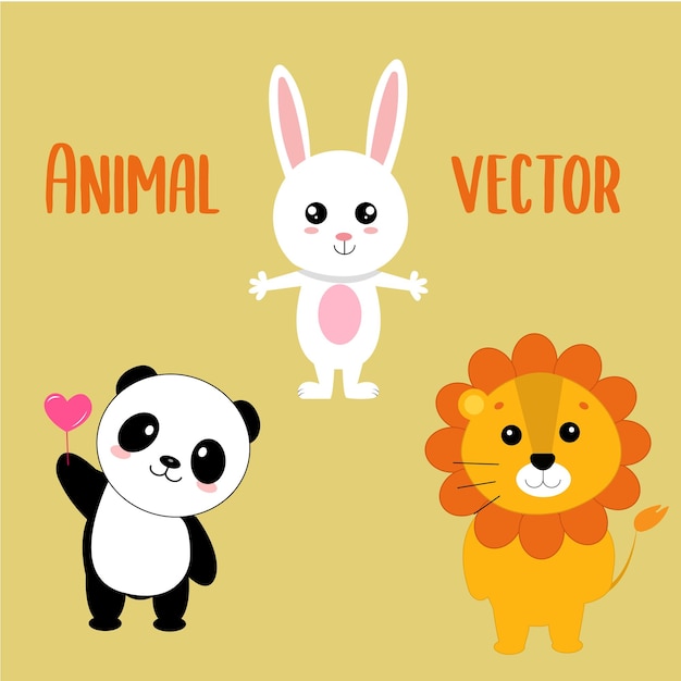 Gesneden Dieren Groep Vector en Illustratie Voorraad