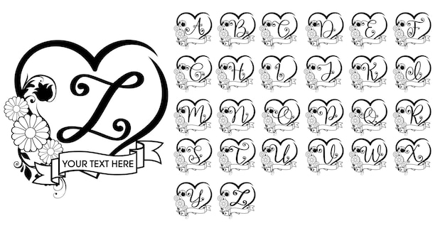 Gesplitste letters monogram az