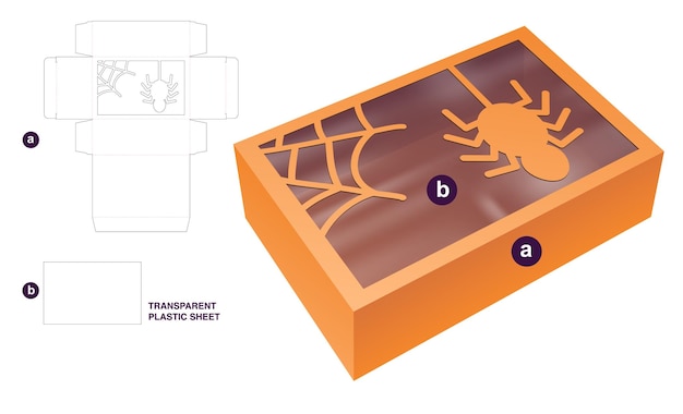 Gestanste sjabloon voor verpakking en 3D-mockup